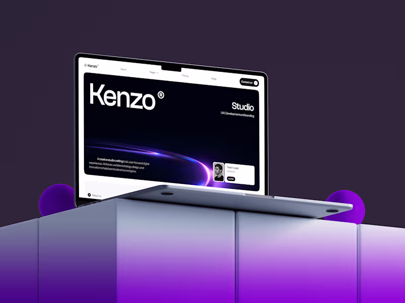 Cover image for Kenzo - Portfolio & Agency Webflow Website.
