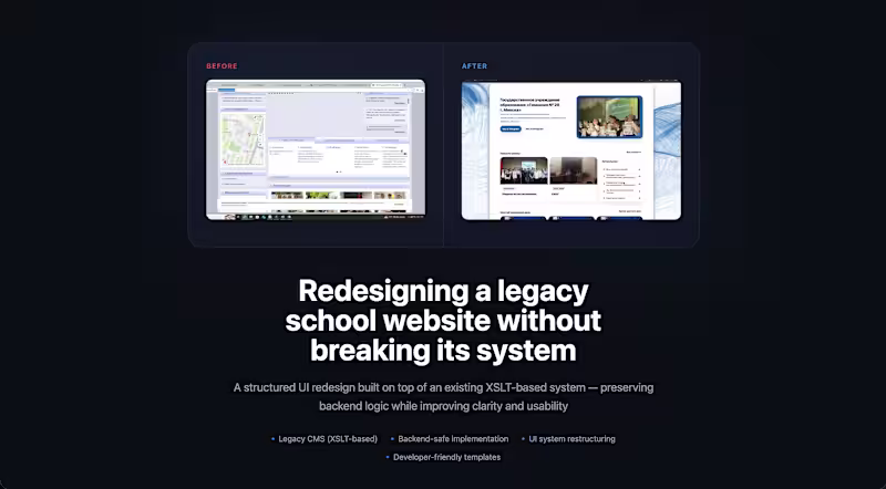 Cover image for A legacy website redesign done