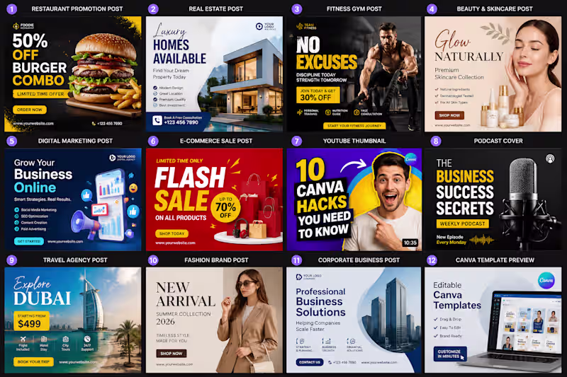 Cover image for Professional Instagram, Facebook & LinkedIn Post Design in canva