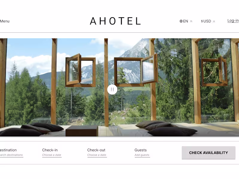 Cover image for Rethinking the hotel booking process on desktop
