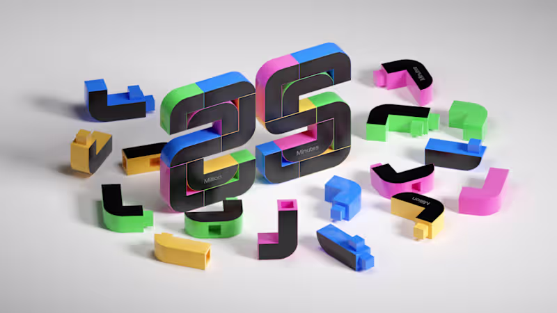 Cover image for 25 Million minutes award design