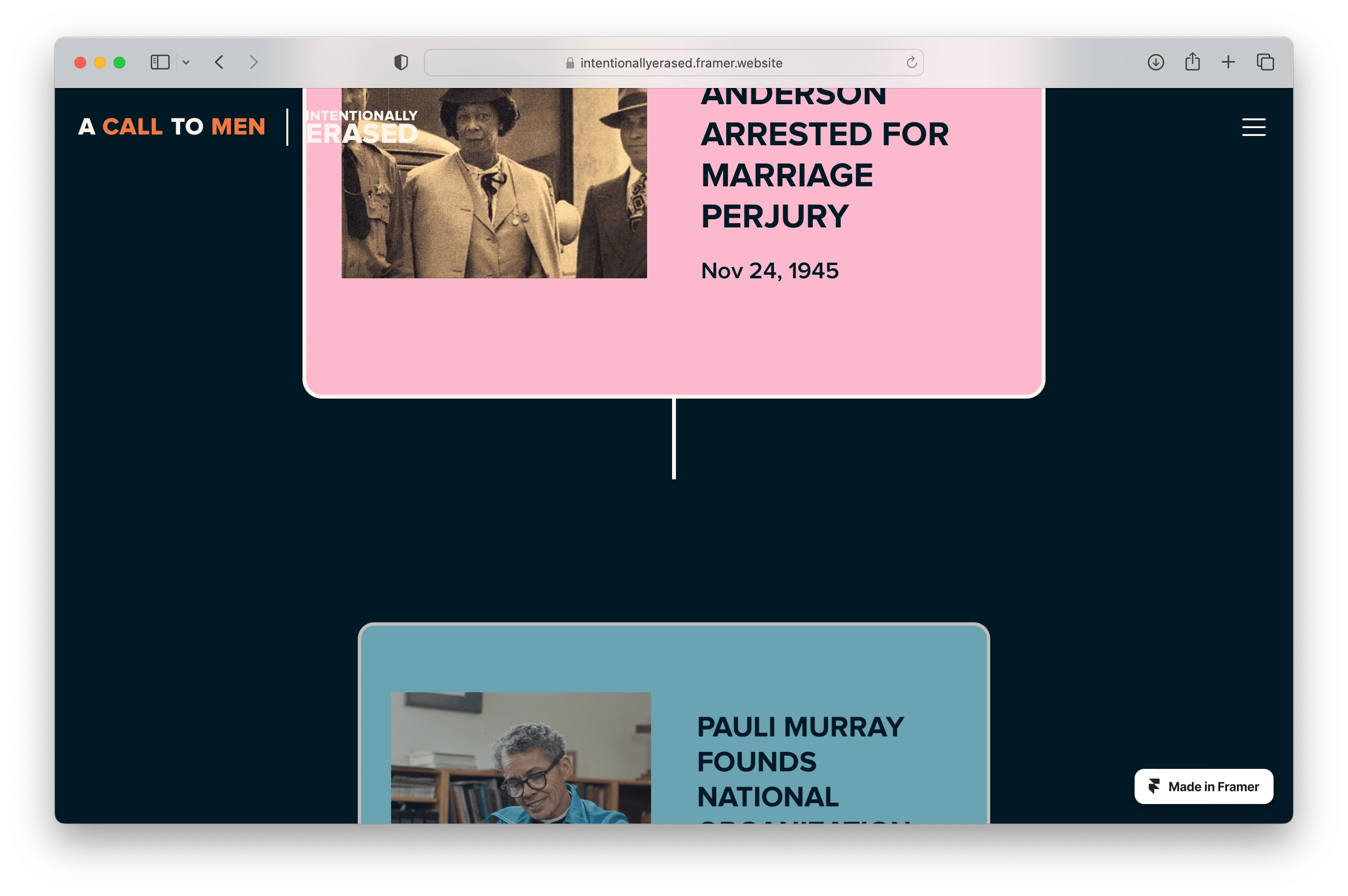 Interactive Timeline of Erased Black Trans Histories (powered by CMS)