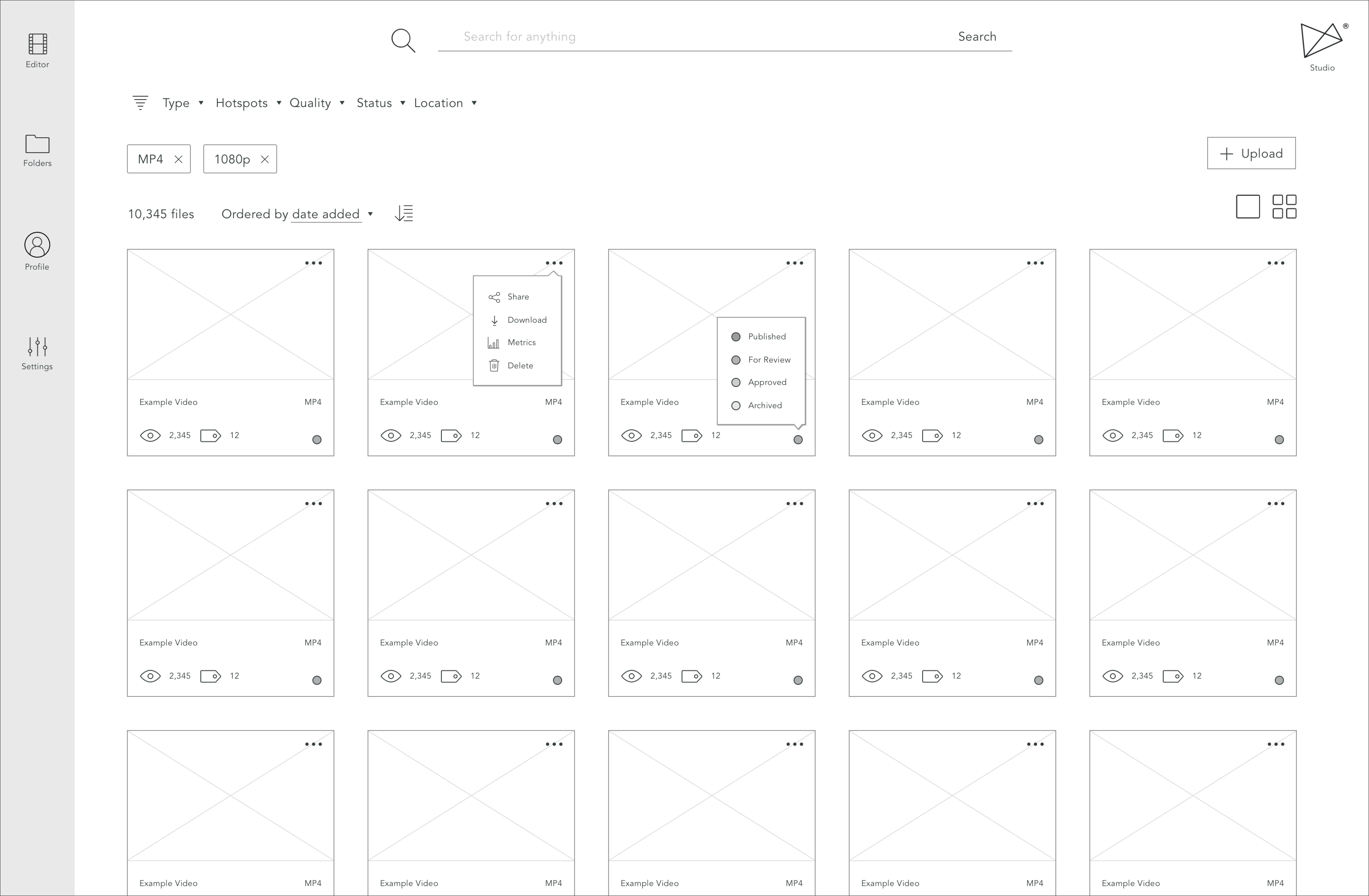 Grid view