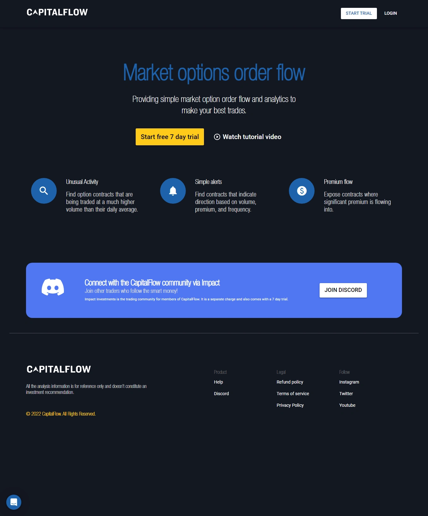 Capital Flow's Website Before I Stepped In