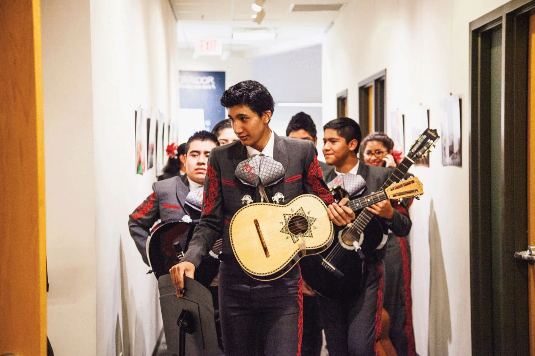 The Glencliff High School mariachis before a performance. 