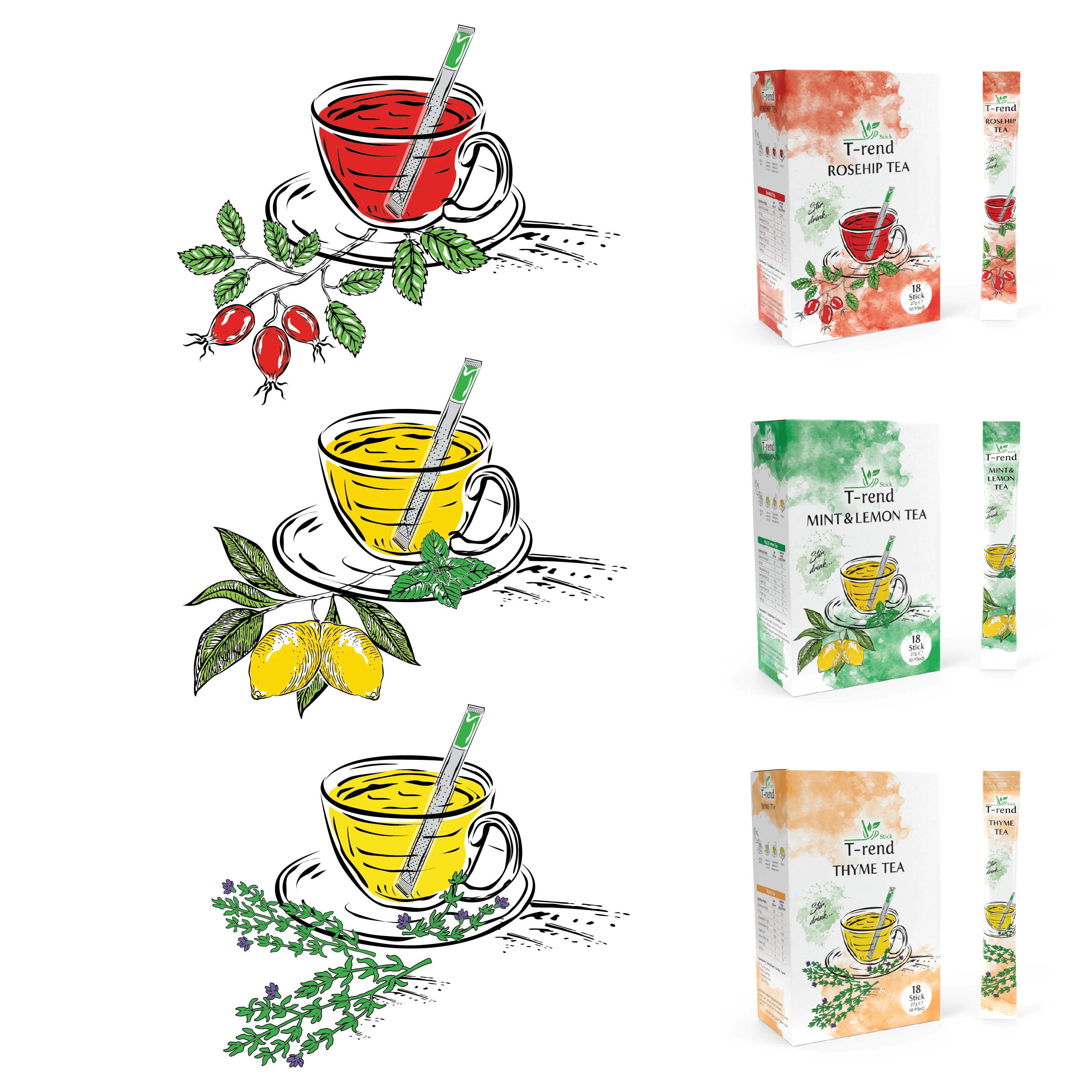 Vector Illustration For the Tea Brand