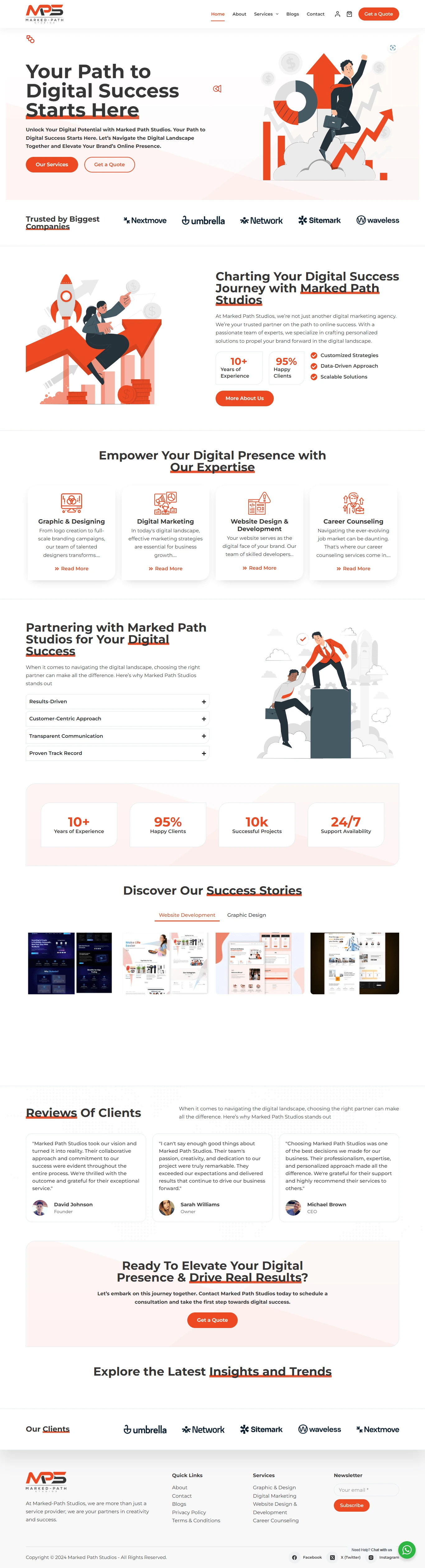 Digital Agency Website (Marked Path Studios)