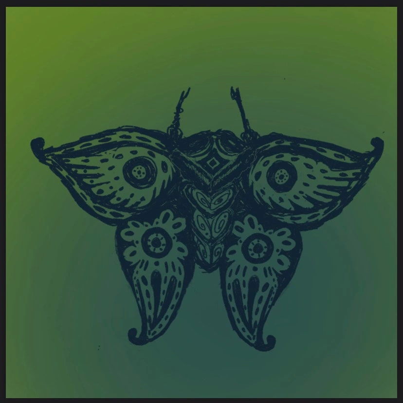 Rough Sketch of Moth Design.