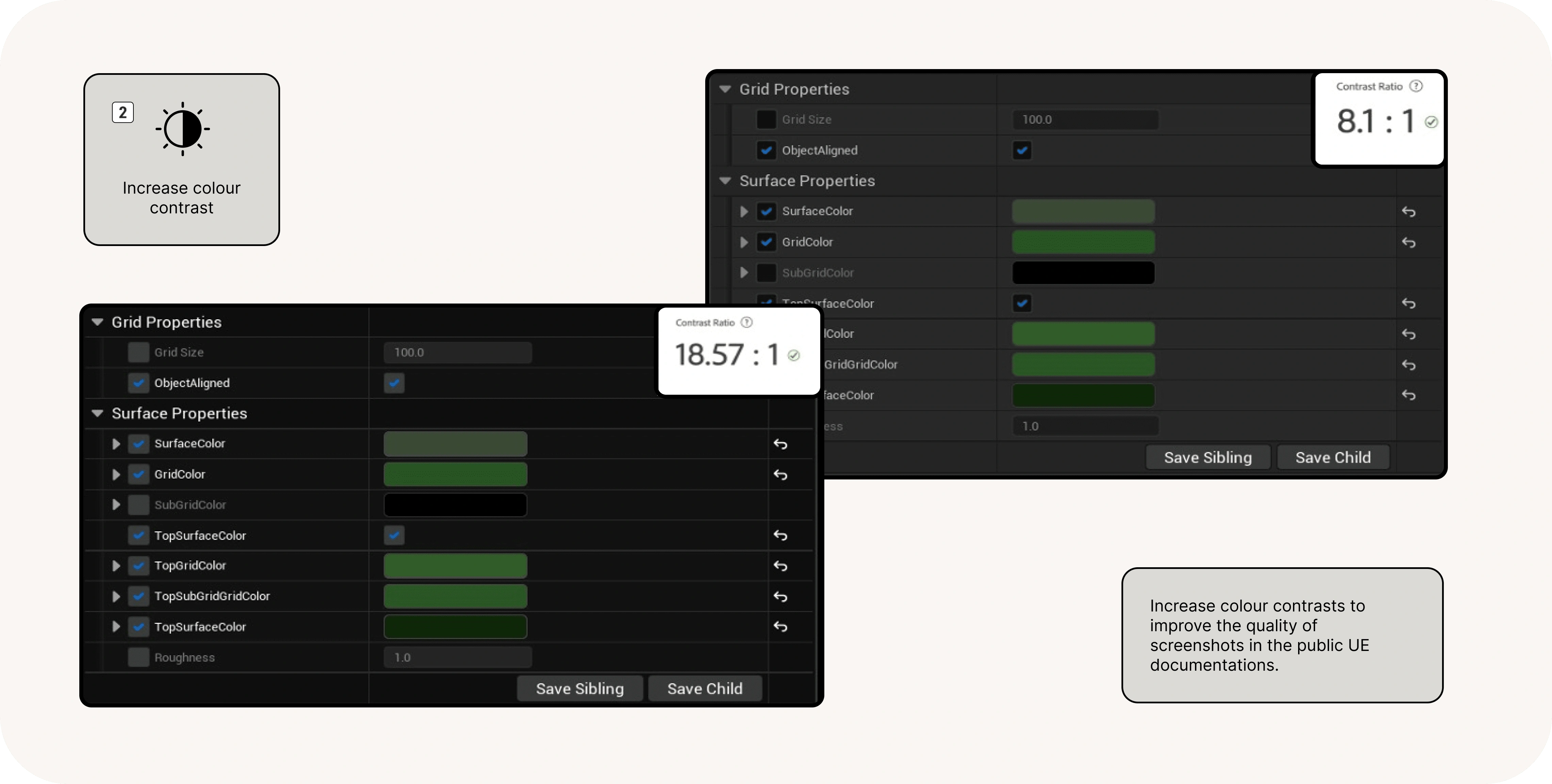 Use case 2: Increasing colour contrast in engine