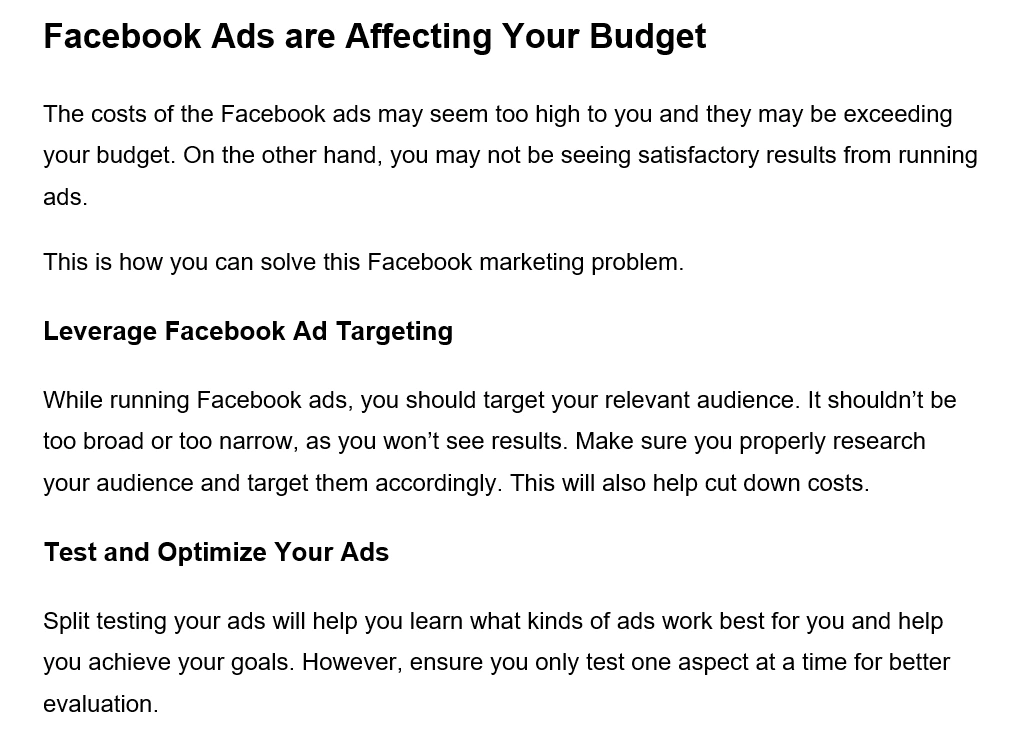 Facebook Marketing Problems and How to Solve Them