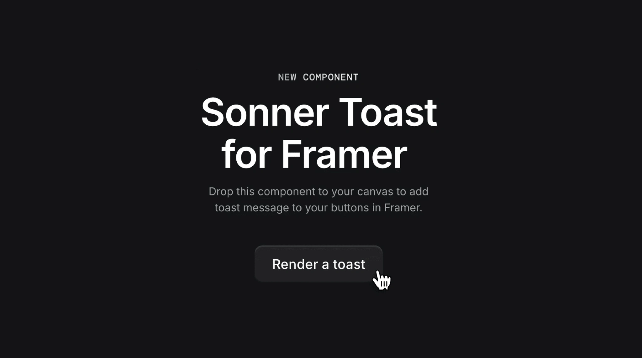 Sonner Toast Component in Framer