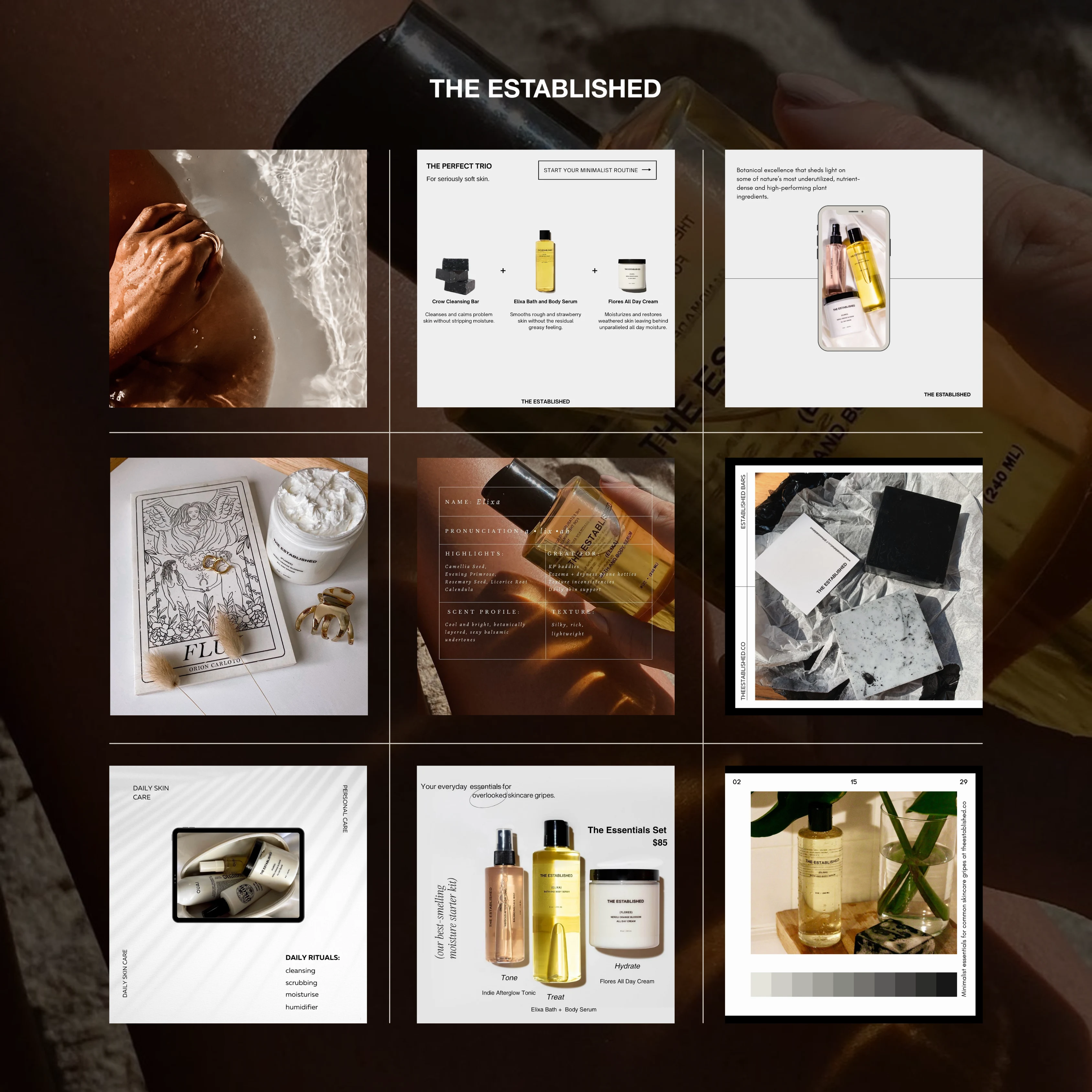 Content Creation for the beauty brand THE ESTABLISHED