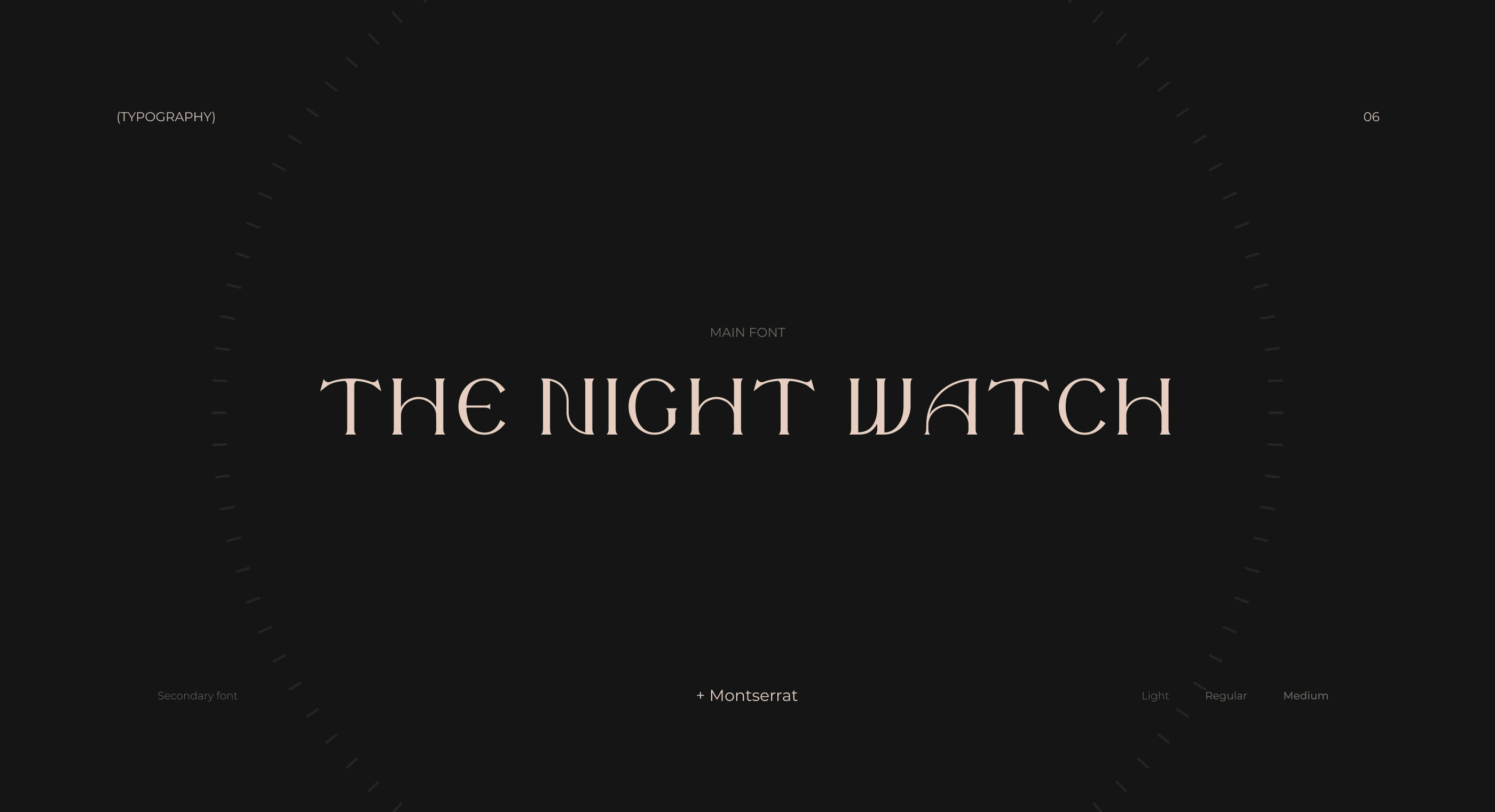 Font pair; The Night Watch + Monserrat