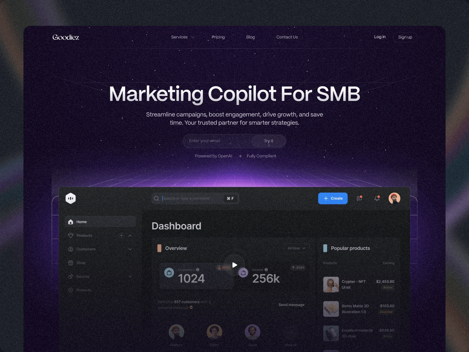 Goodiez Landing Page