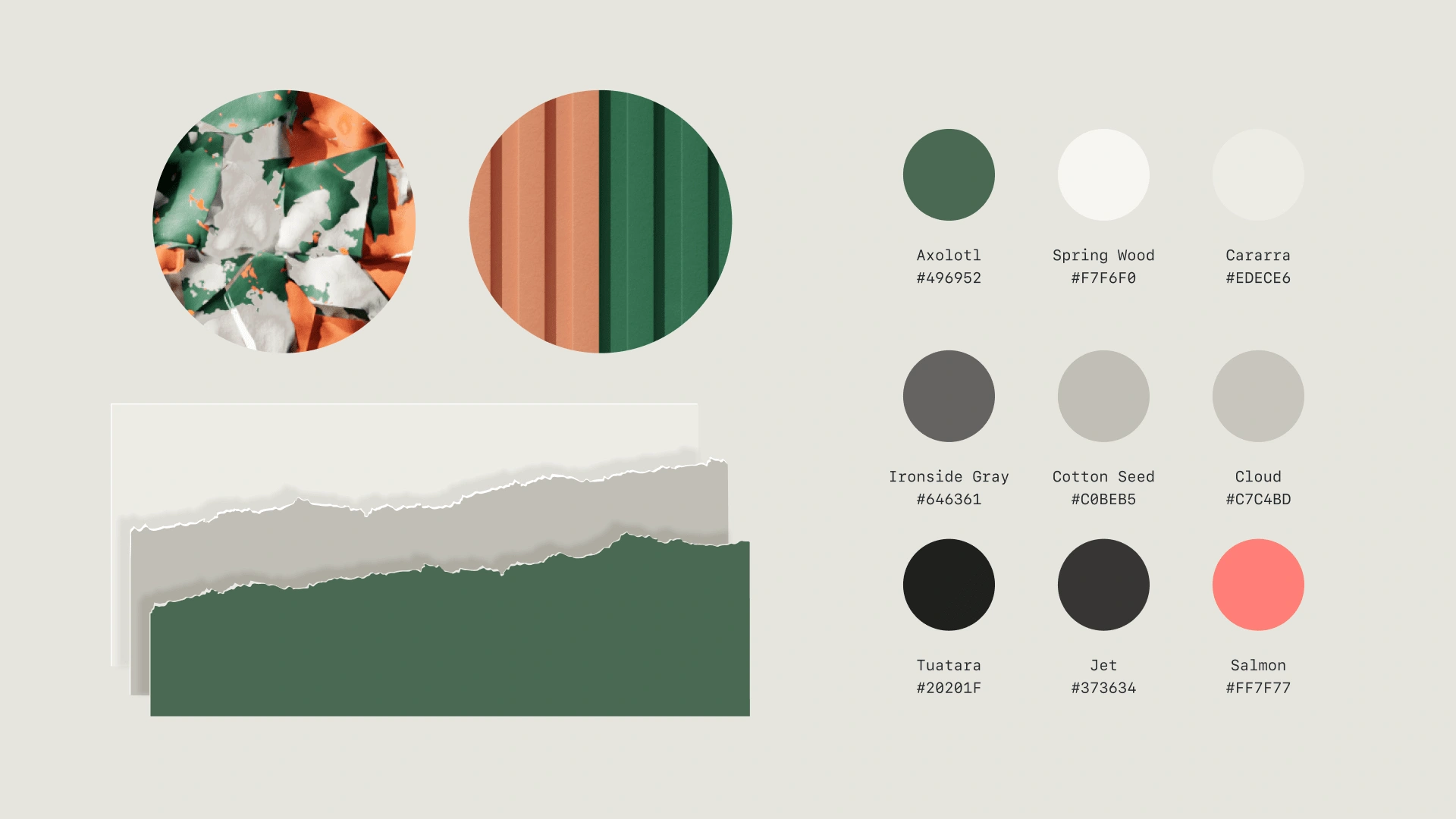 Overall color palette of the project.