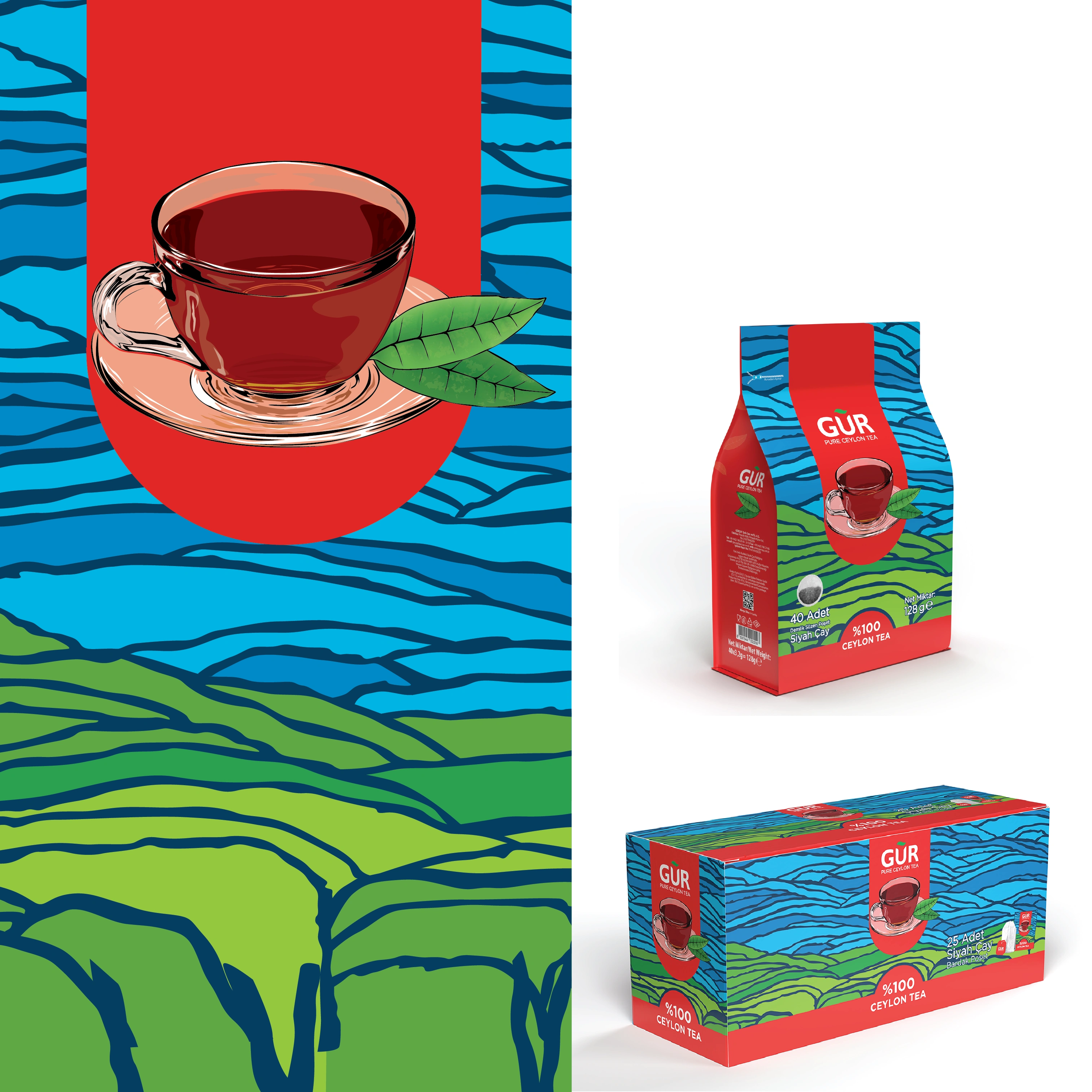 Vector Illustration For the Tea Brand