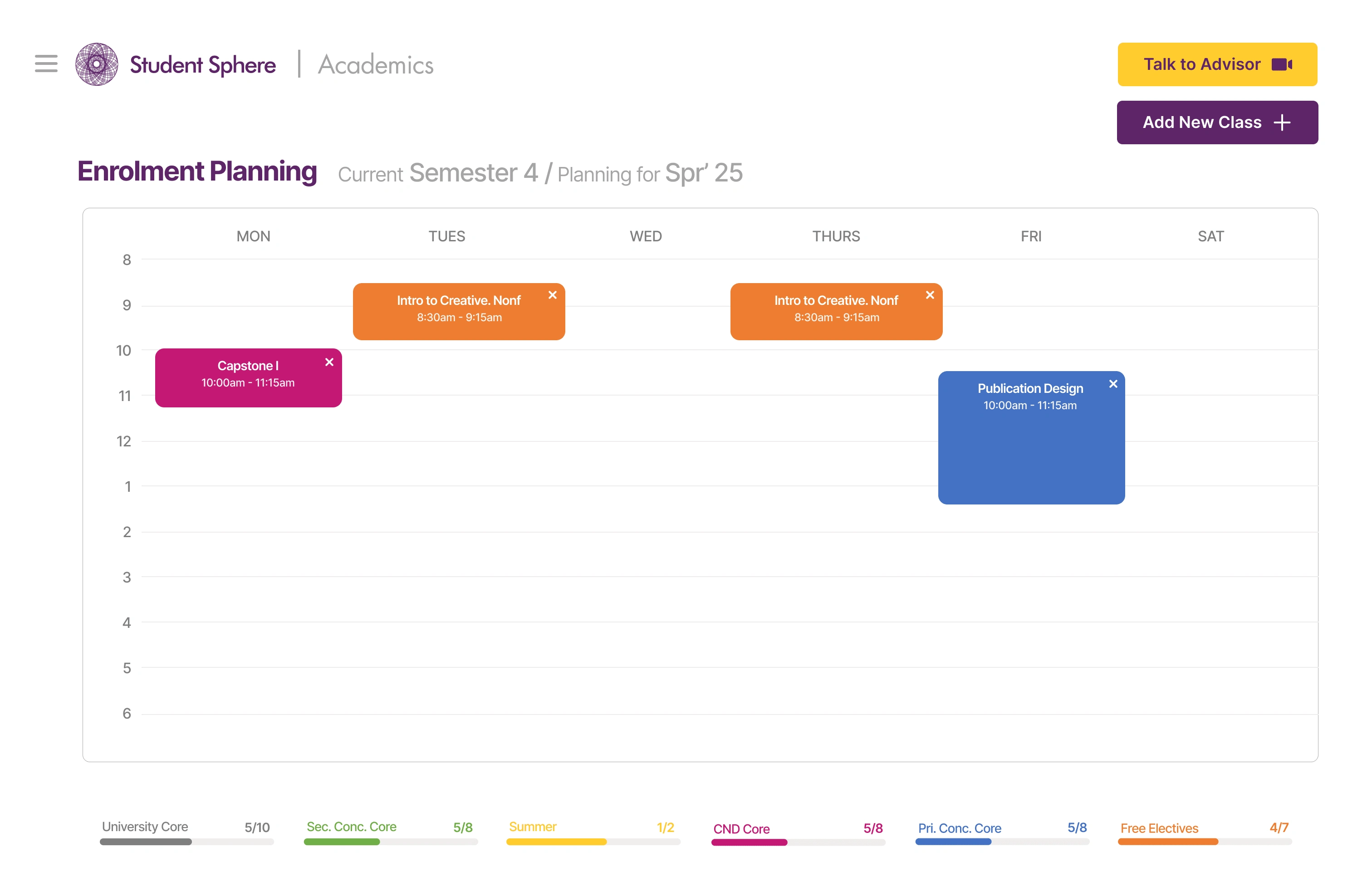 Enrolment Planning Schedule Maker