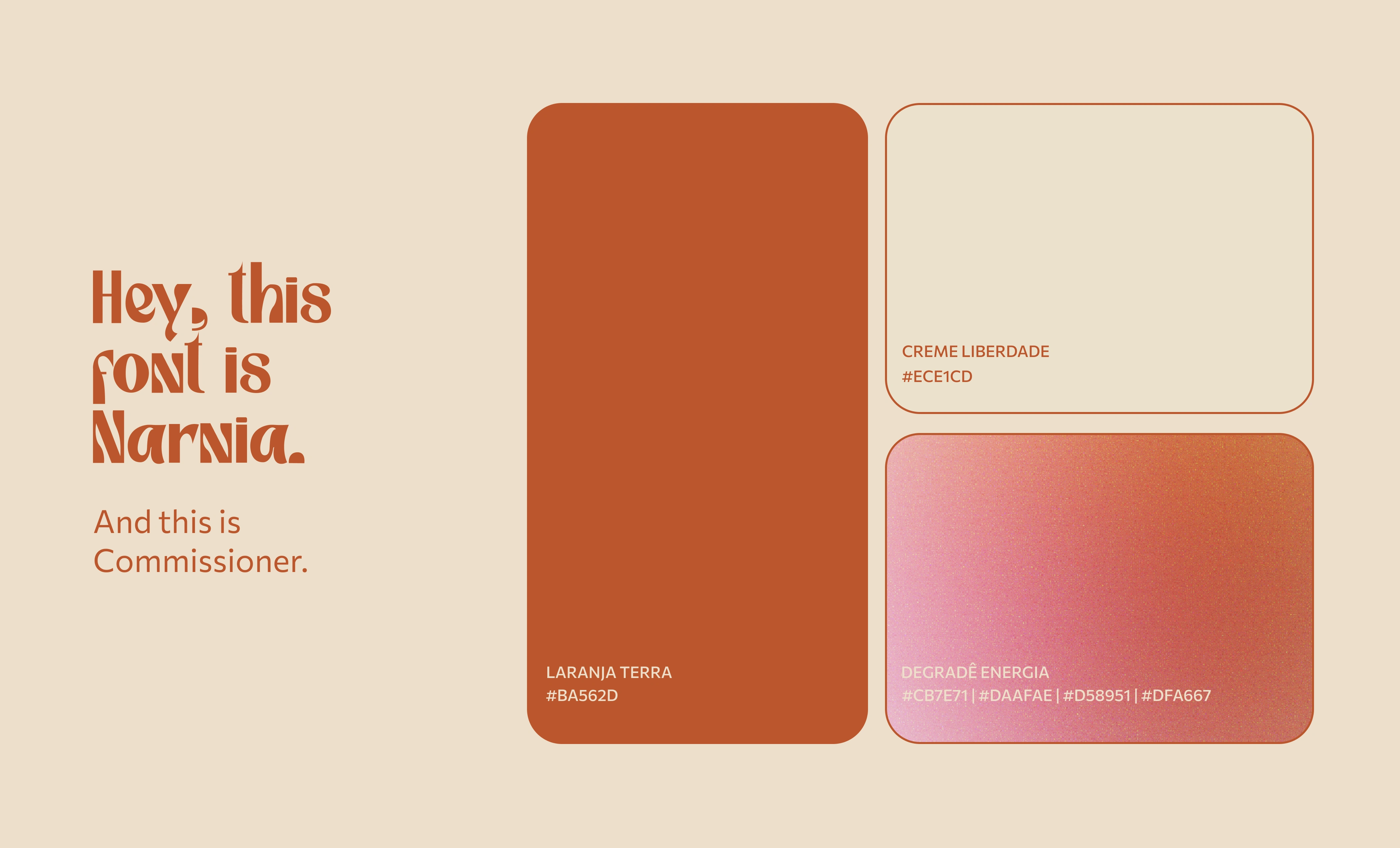 Color palette and typography