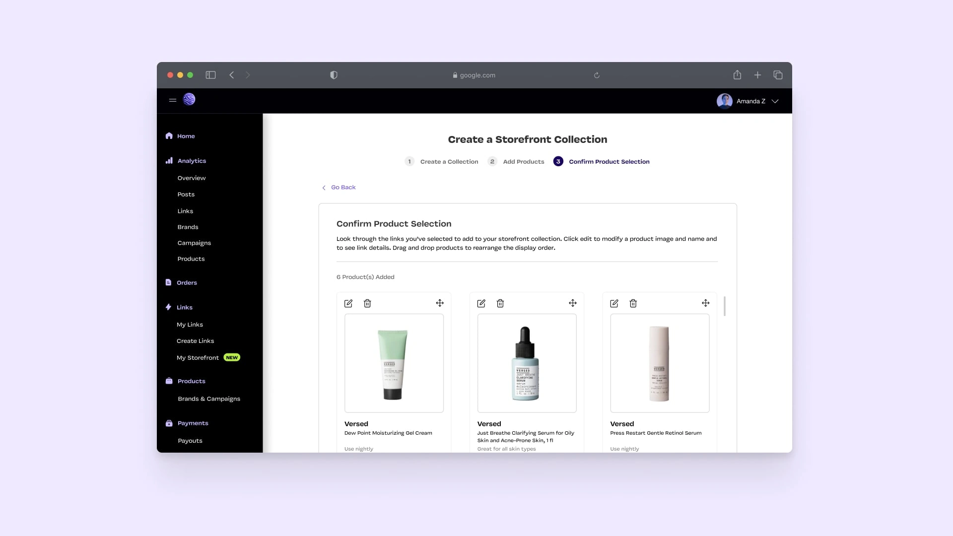 add products to your storefront collection