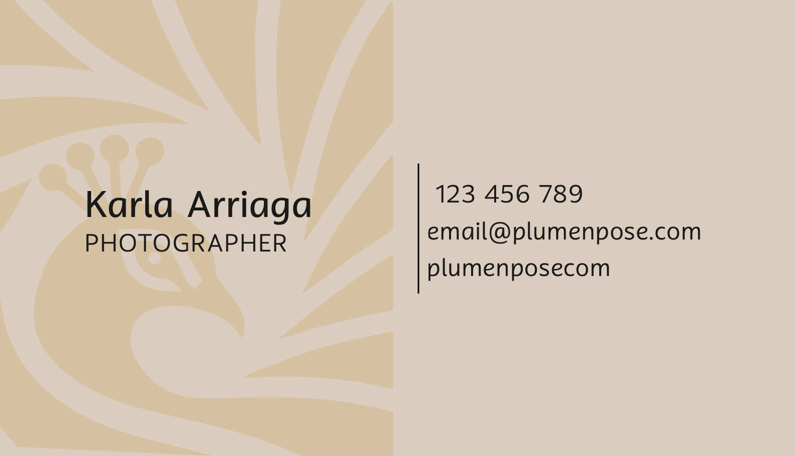 Business Card Information Side Created on InDesign