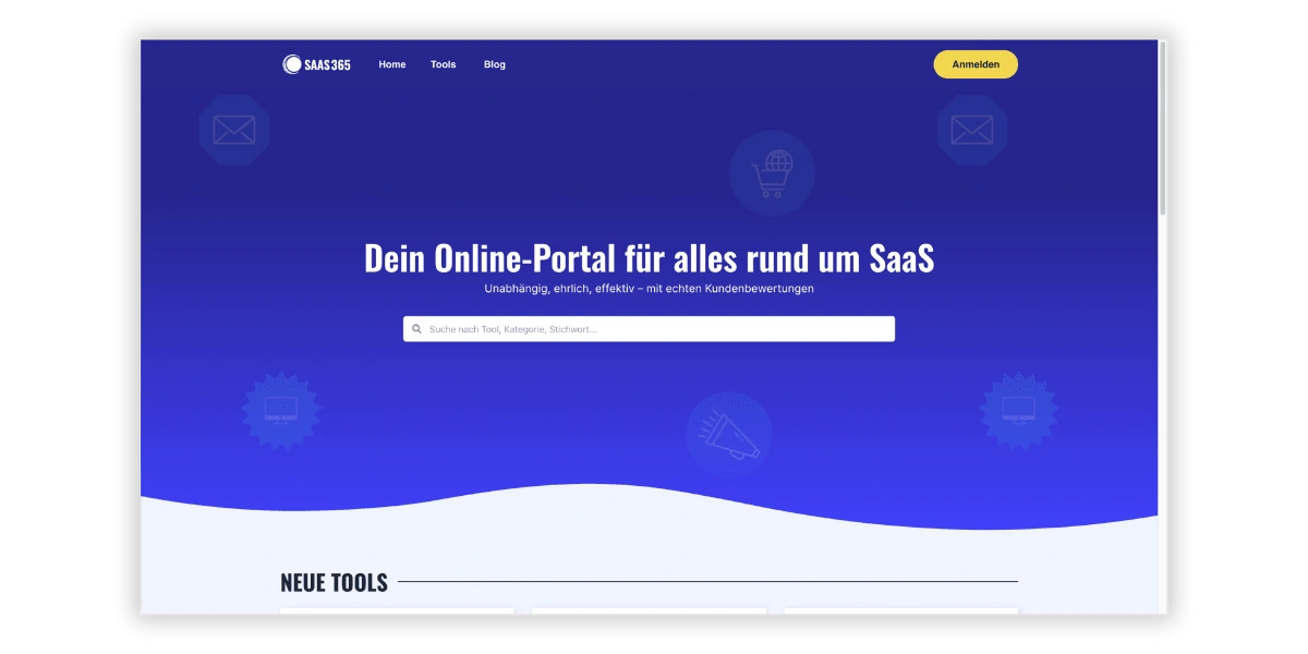 SaaS 365 landing page