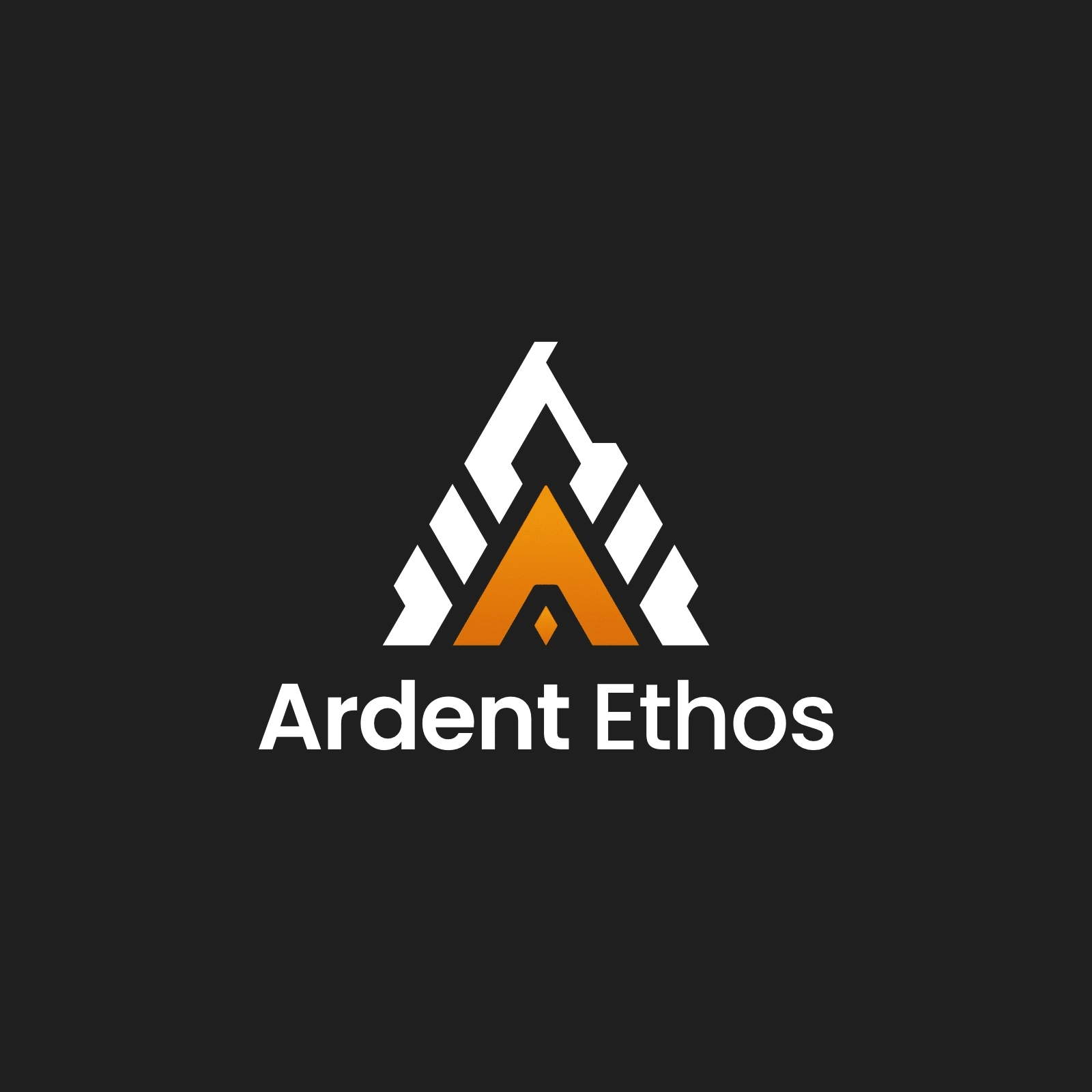 Ardent Ethos logo on gray background