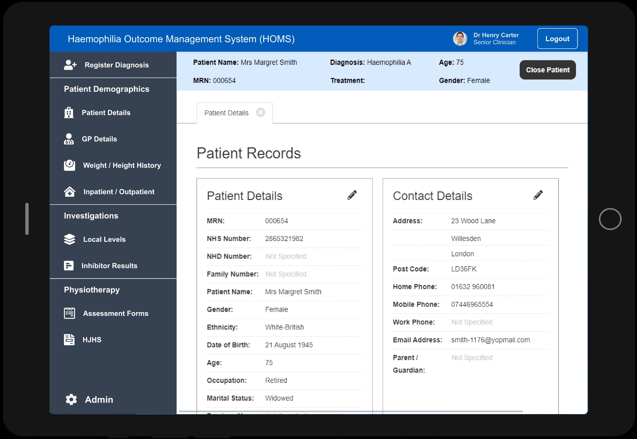 Responsive Patient View