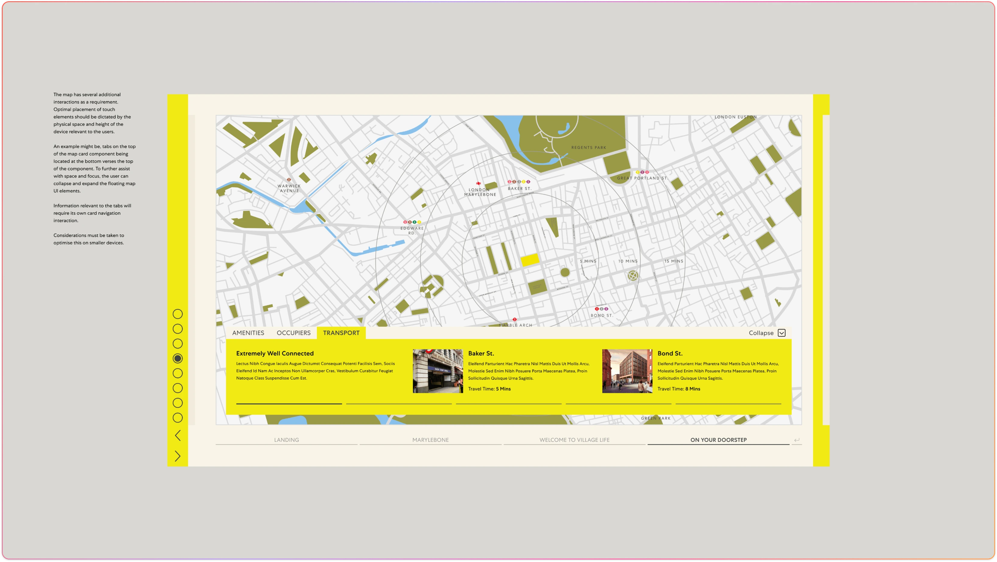 Version 2.3 sub-section map with interaction map markers