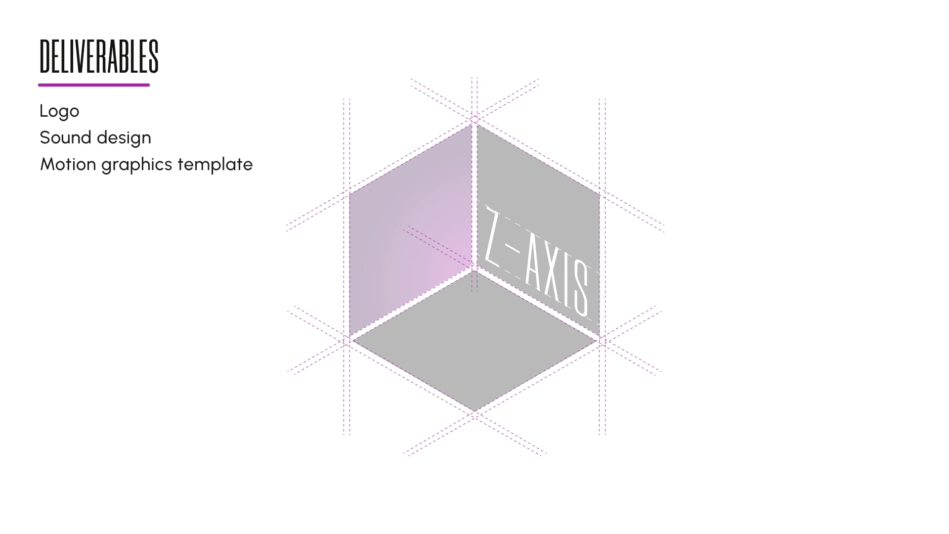 The Z-Axis logo is inspired by Cartesian geometry, using the 3 dimensions  x, y, z as a container of the music promoted by the label.