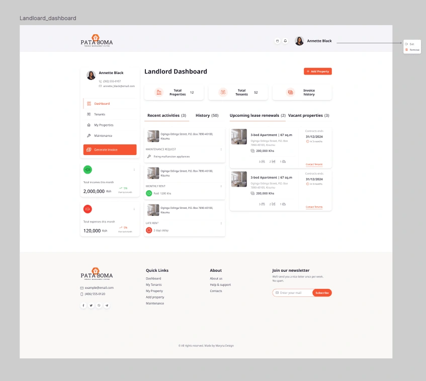 Landlord Dashboard