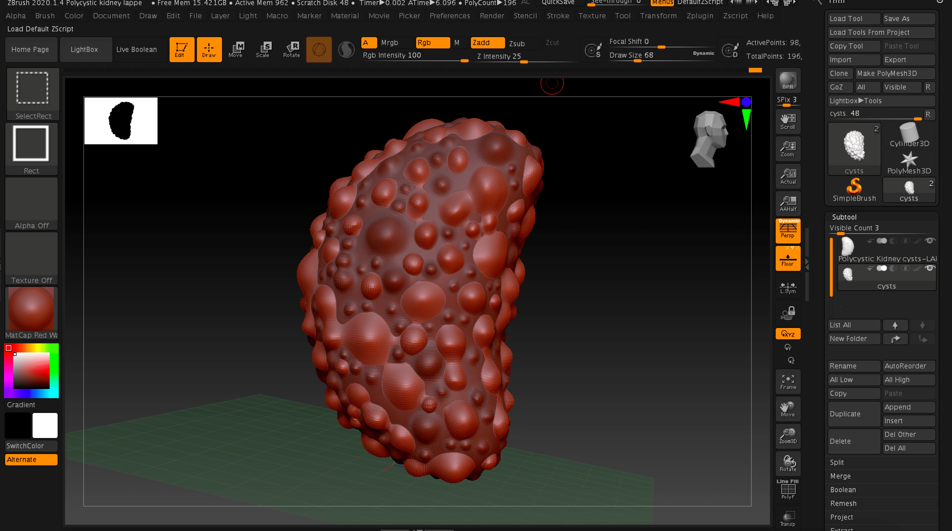 1. This is in the beginning modeling stage on ZBrush before any color or texture was added.