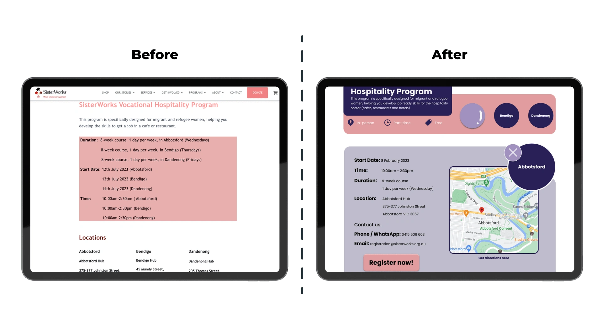 Comparing program details