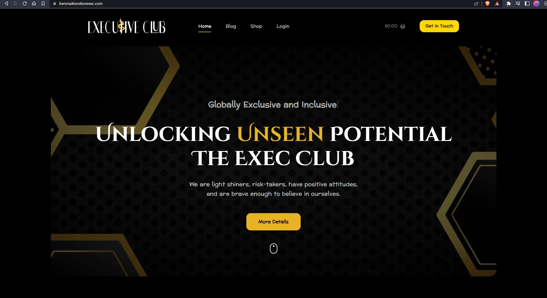 Homepage of ExecClub