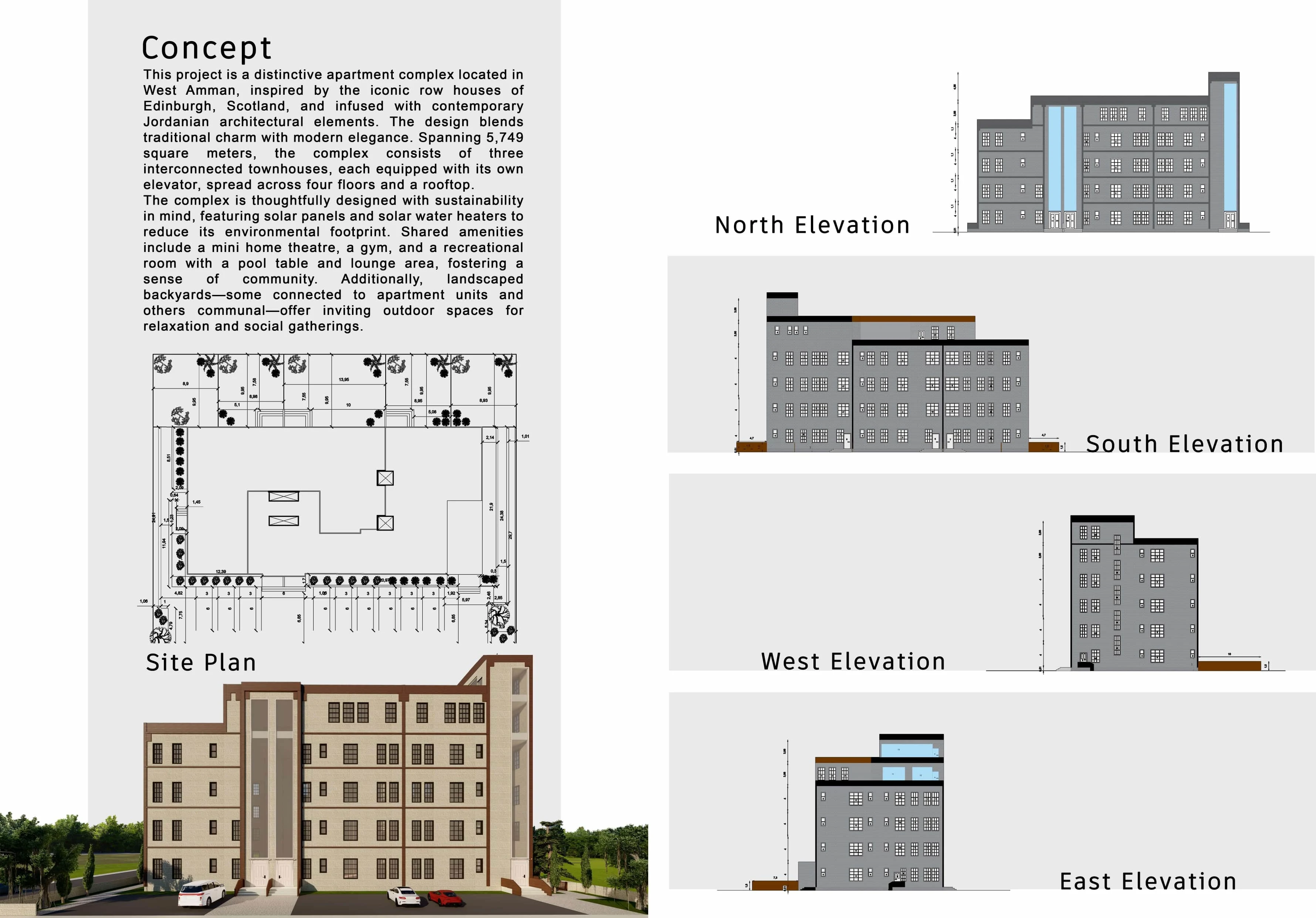 Concept + Site Plan + Elevations