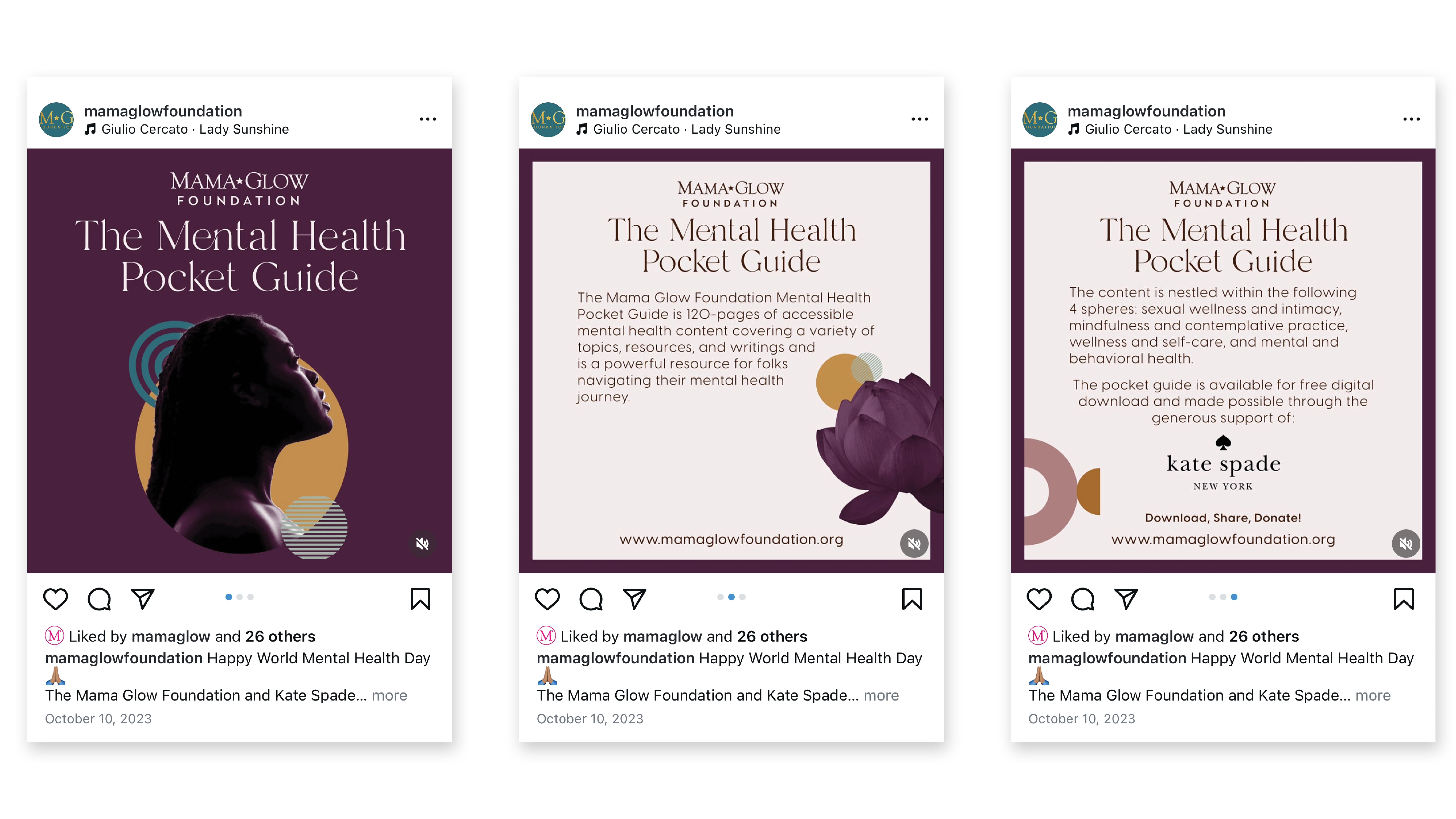 "The Mental Health Pocket Guide" instagram posts.