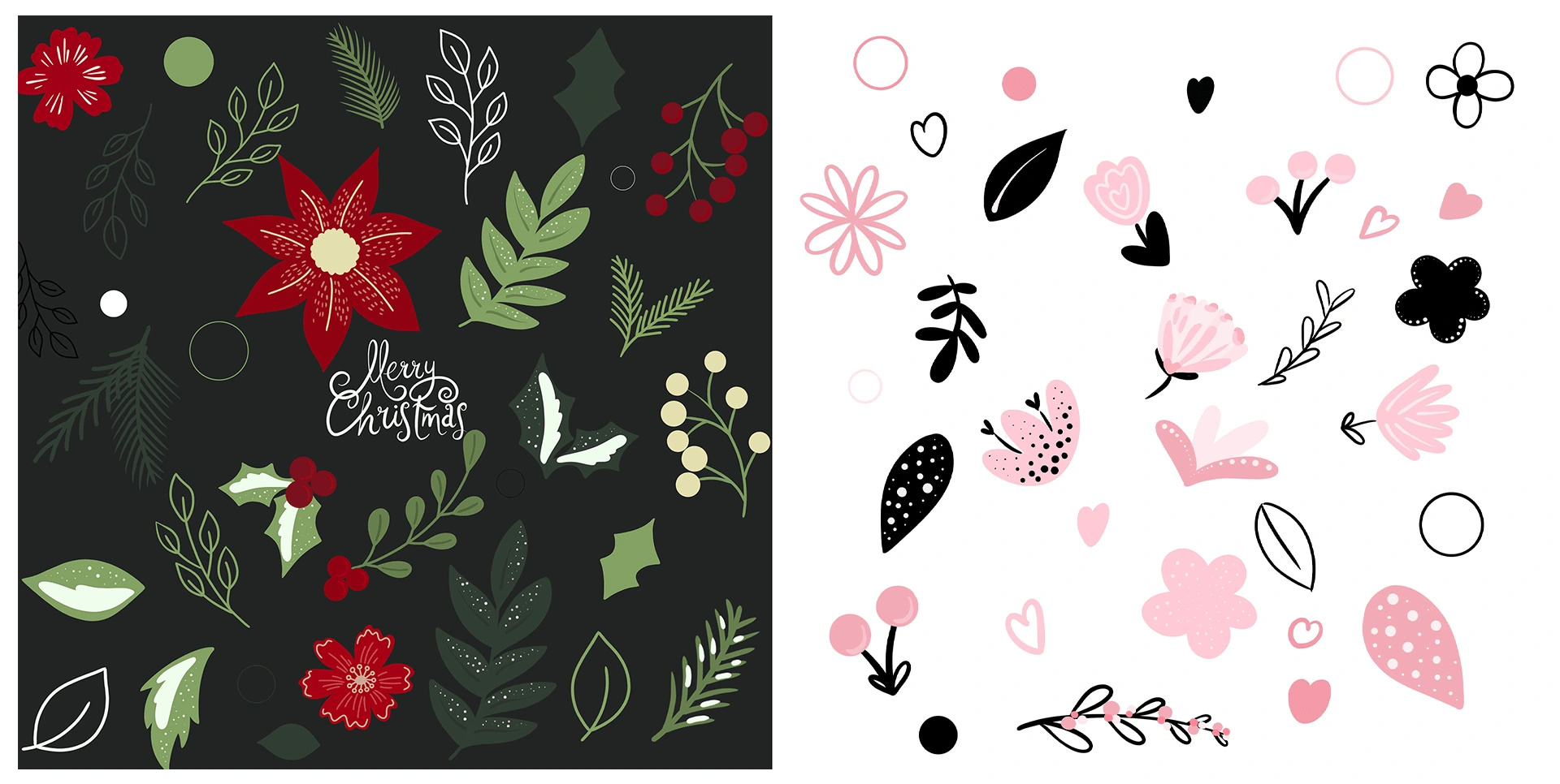 Christmas and Spring pattern for products