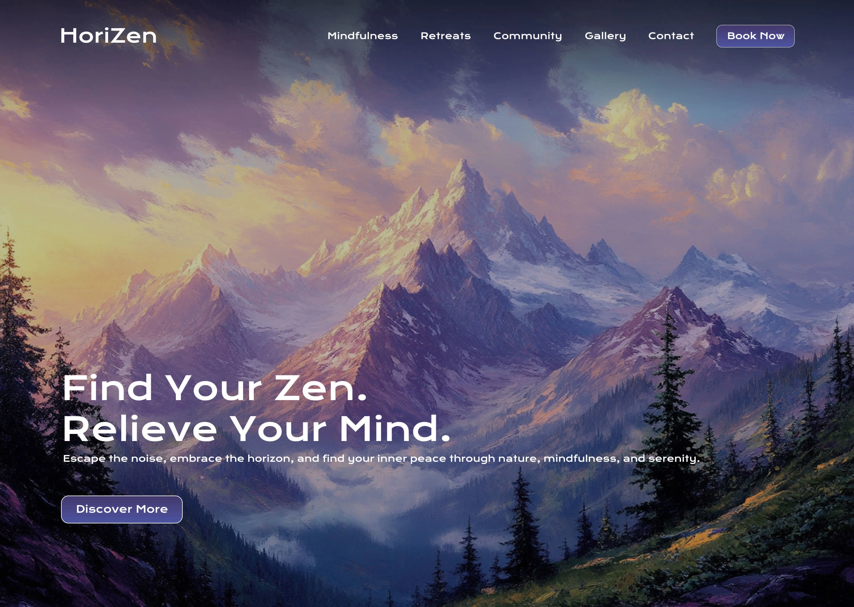 HoriZen Concept Landing Page