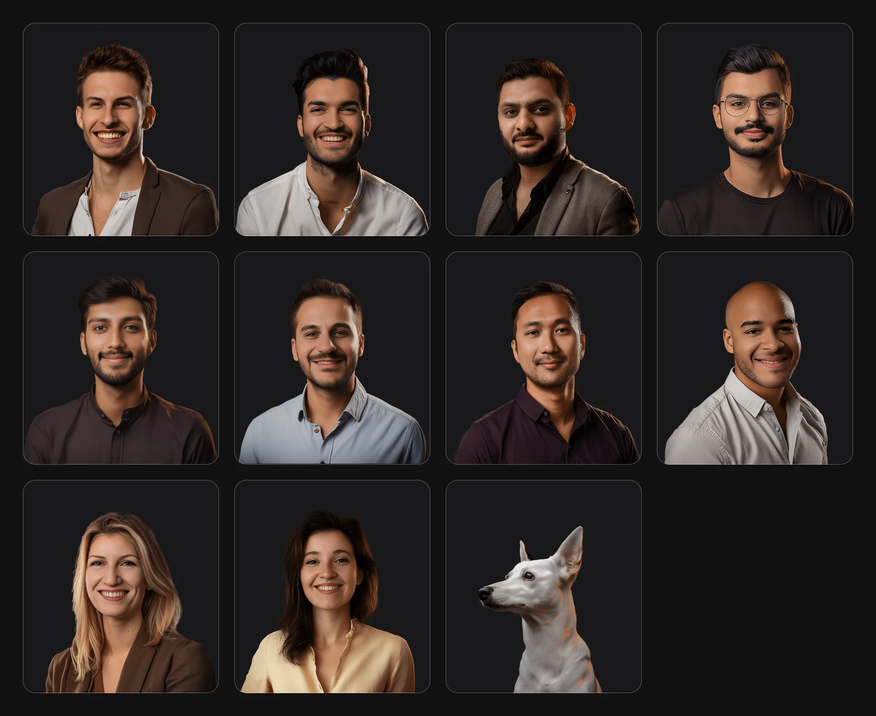 Team member images generation using AI