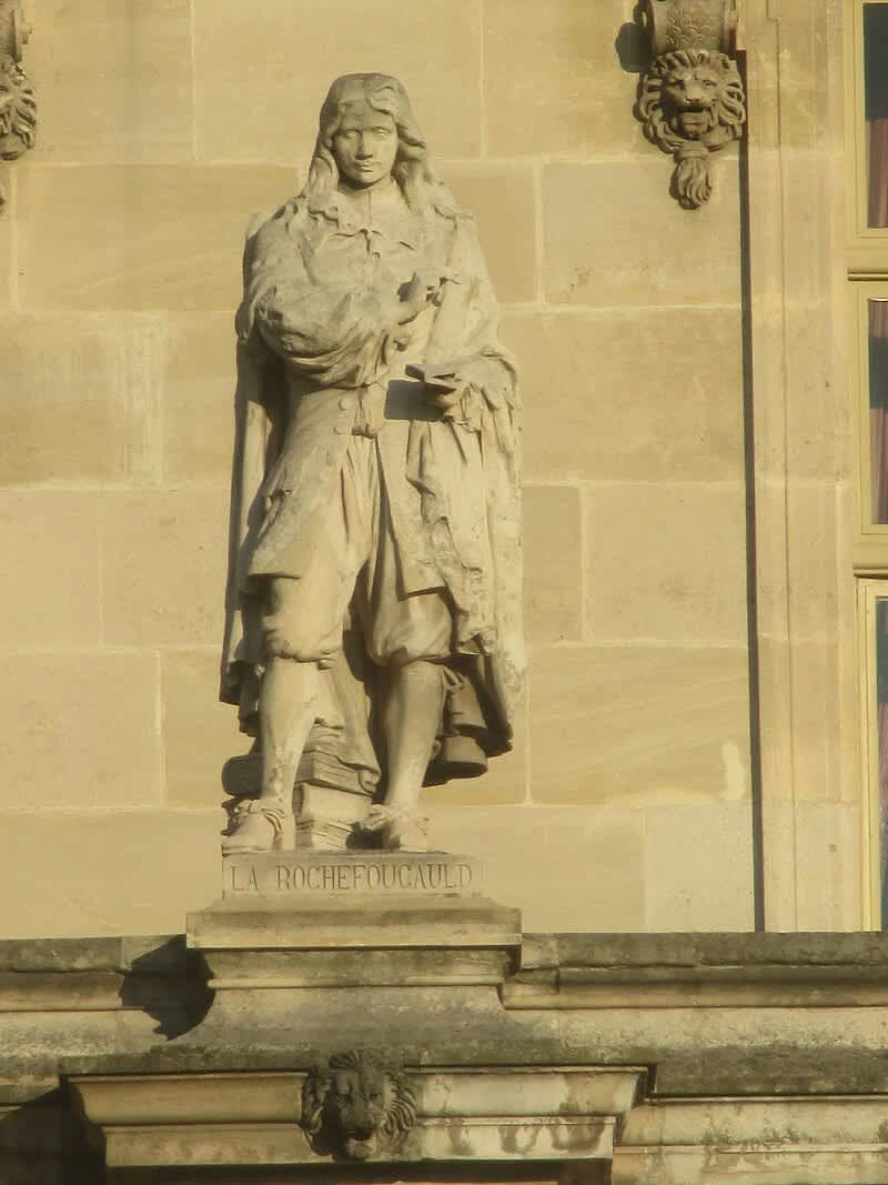 Statue of François de La Rochefoucauld outside of the Louvre in Paris. Photo by Thomon via Wikimedia Commons.