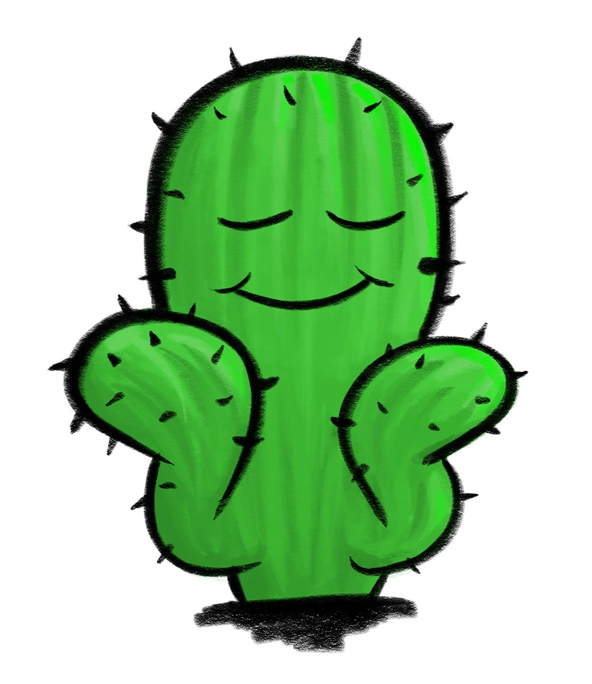 smiled cactus - digital drawing