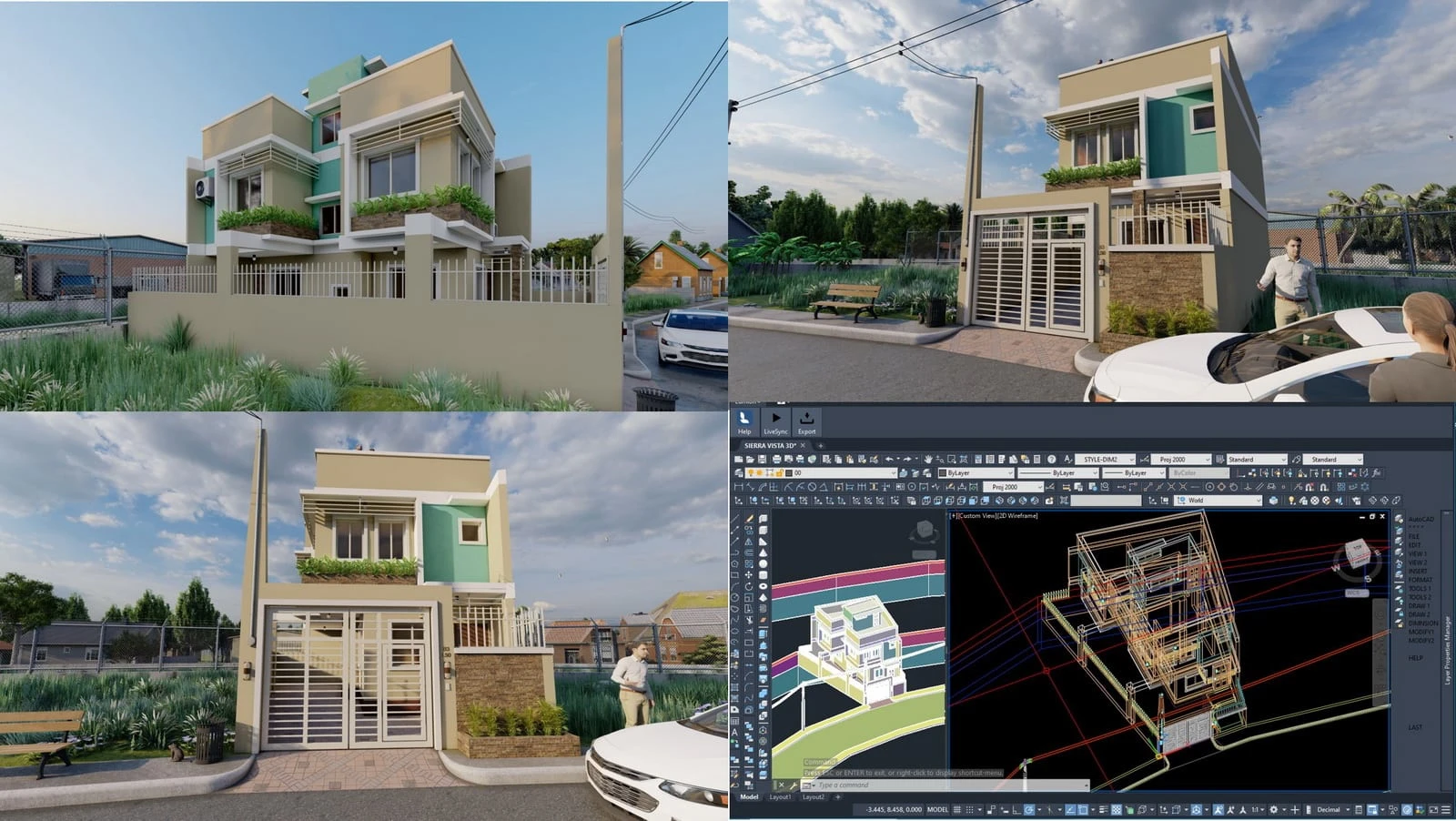 7. (2-2) Sierra Vista Project 2015;  Location: Quezon City, Philippines;  Owner(s): E&C Partnership;   Designer: CD Exmundo;   Builder: CD Exmundo;  Tools: Originally Rendered in AutoCAD R16 & 3D StudioMAX R6 in 2015;    Re-modeled in AutoCAD R22 & Lumion 10.5; Photo edited (resized) in Corel Photo-Paint, in2023.