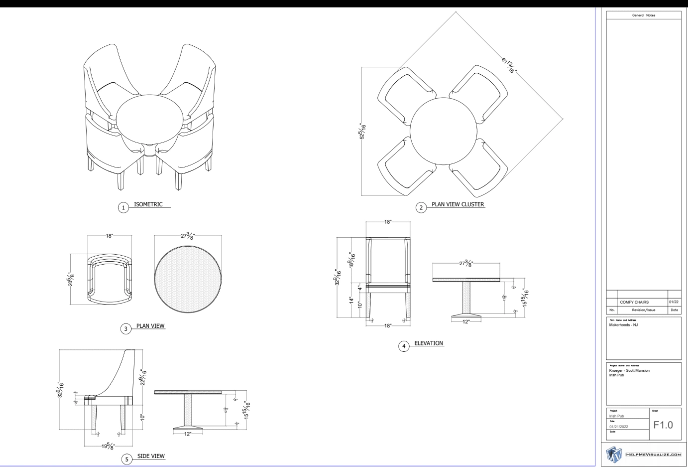 This is a sample of the custom furniture drafting 