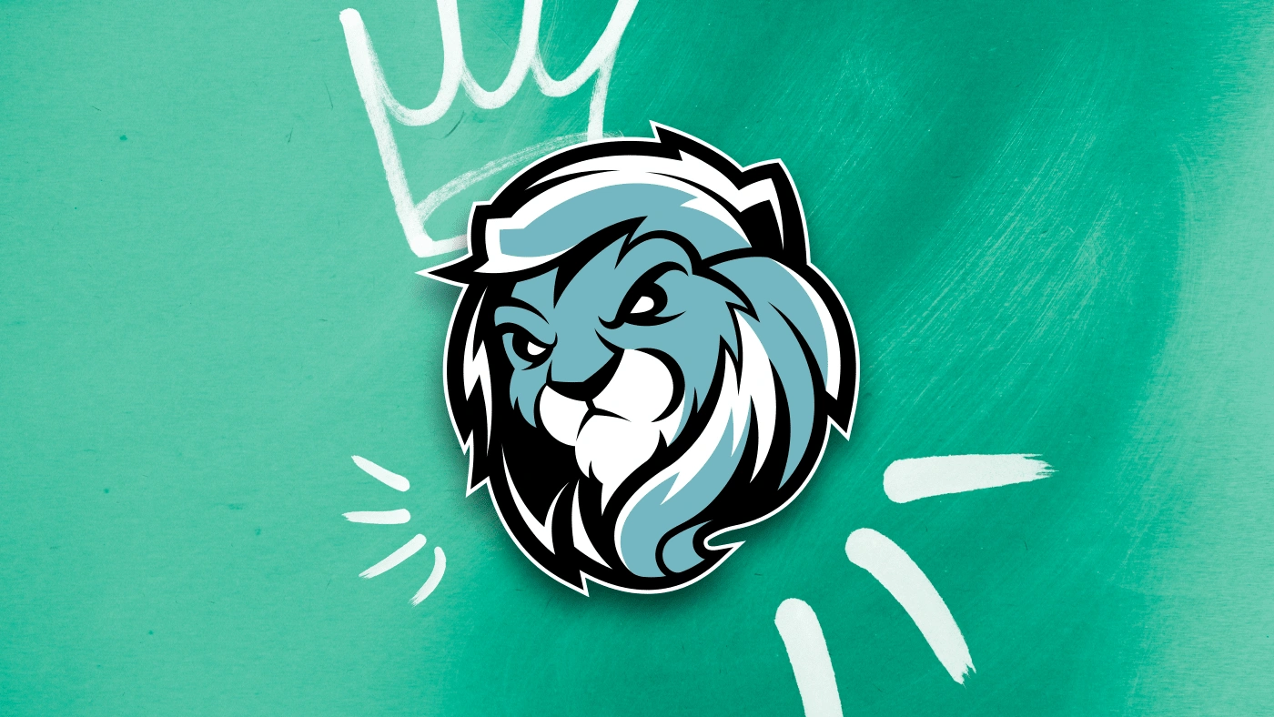 Unused lion mascot logo.