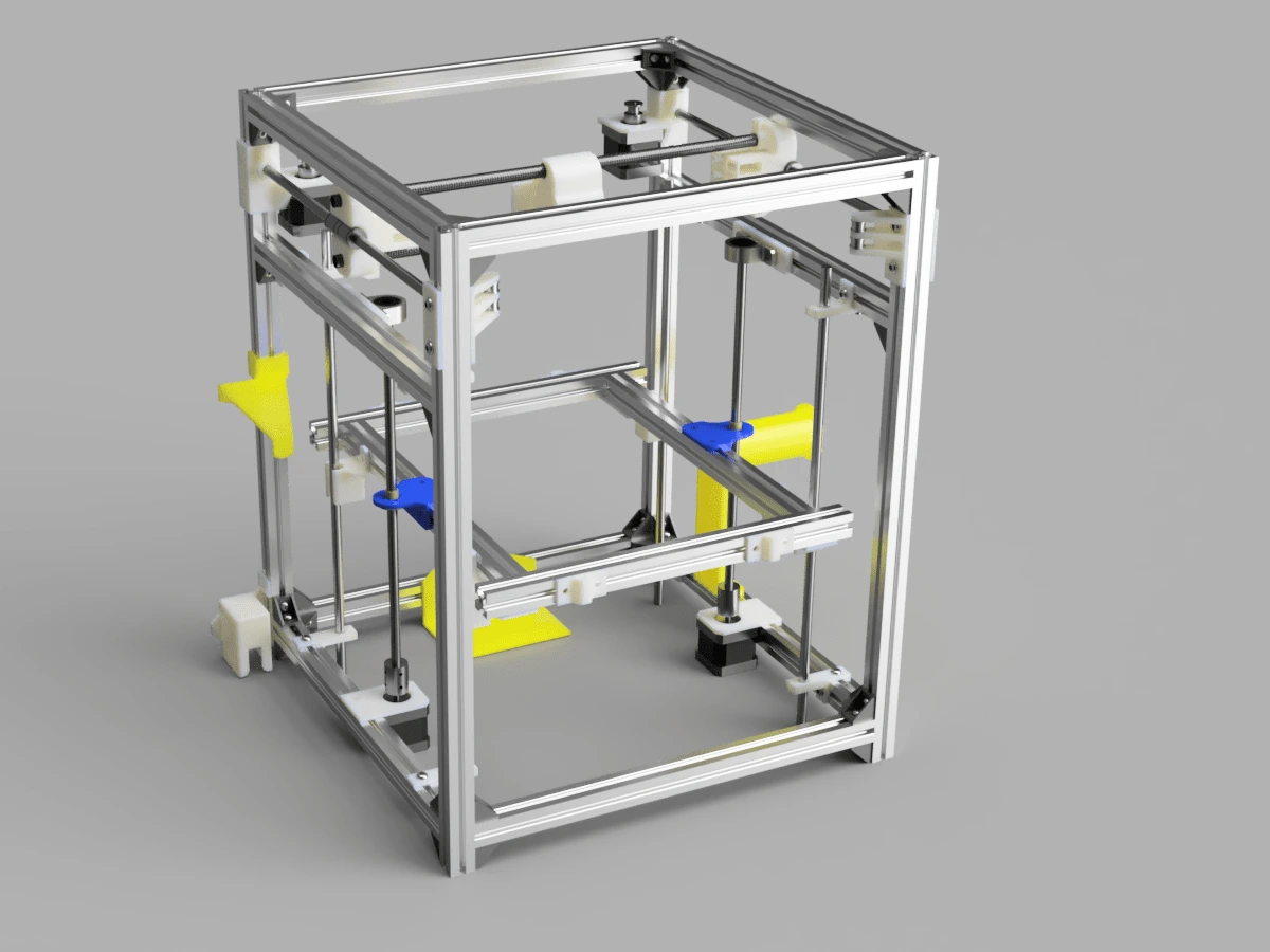 Final render of core XY 3D printer.