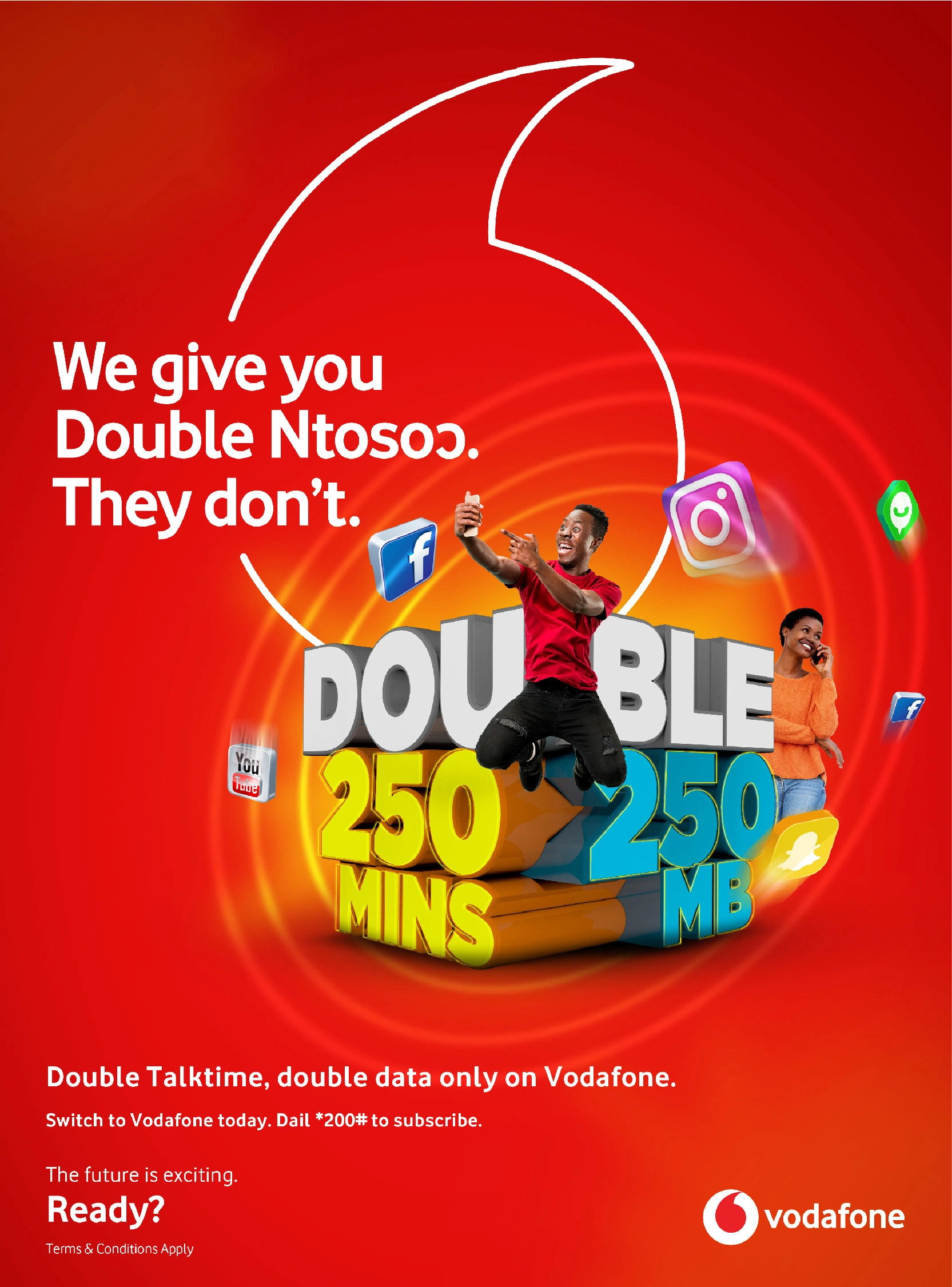 KEY VISUAL FOR VODAFONE DOUBLE BUNDLE AND TALK TIME CAMPAIGN