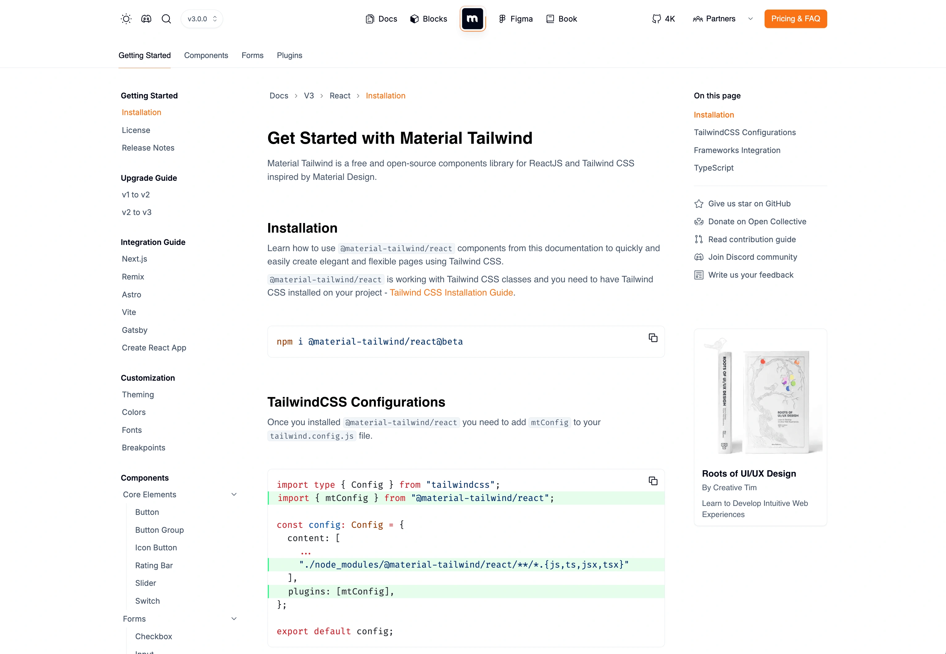 Material Tailwind Documentation