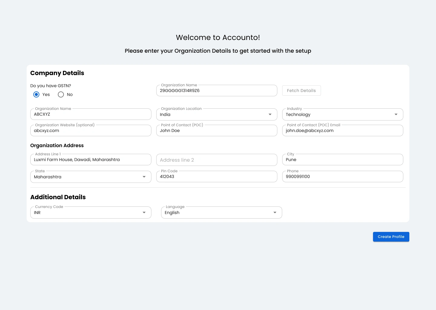 Onboarding Form