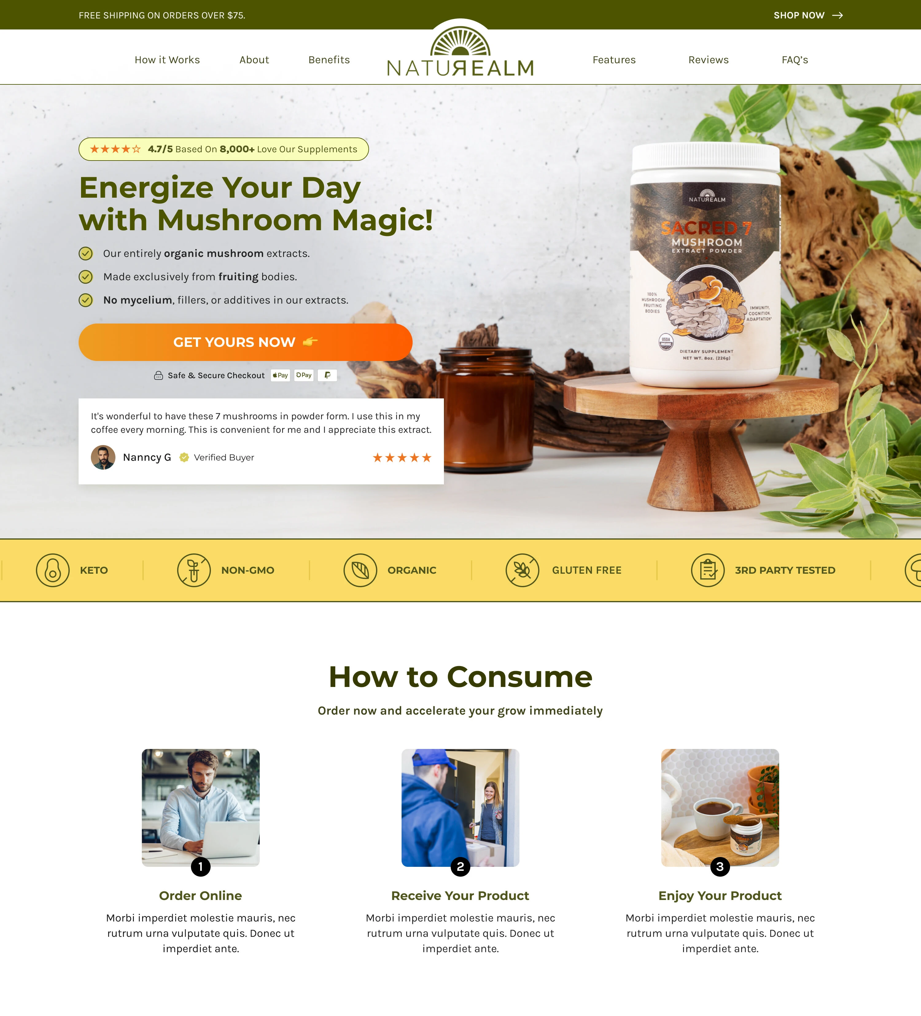 NatureAlm Landing Page