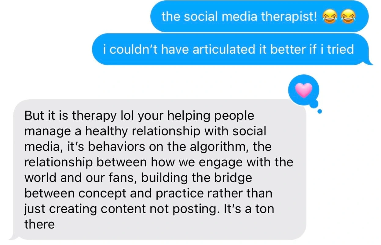 Canon coined me as "the social media therapist" & i've adopted it as my tagline ever since!