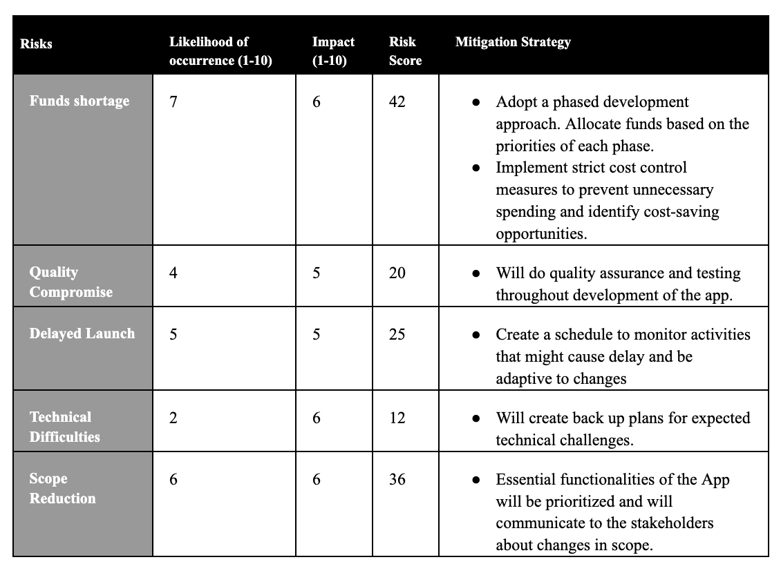 Risk analysis and possible risk mitigation strategies associated with the 15% of reduction in Project budget.